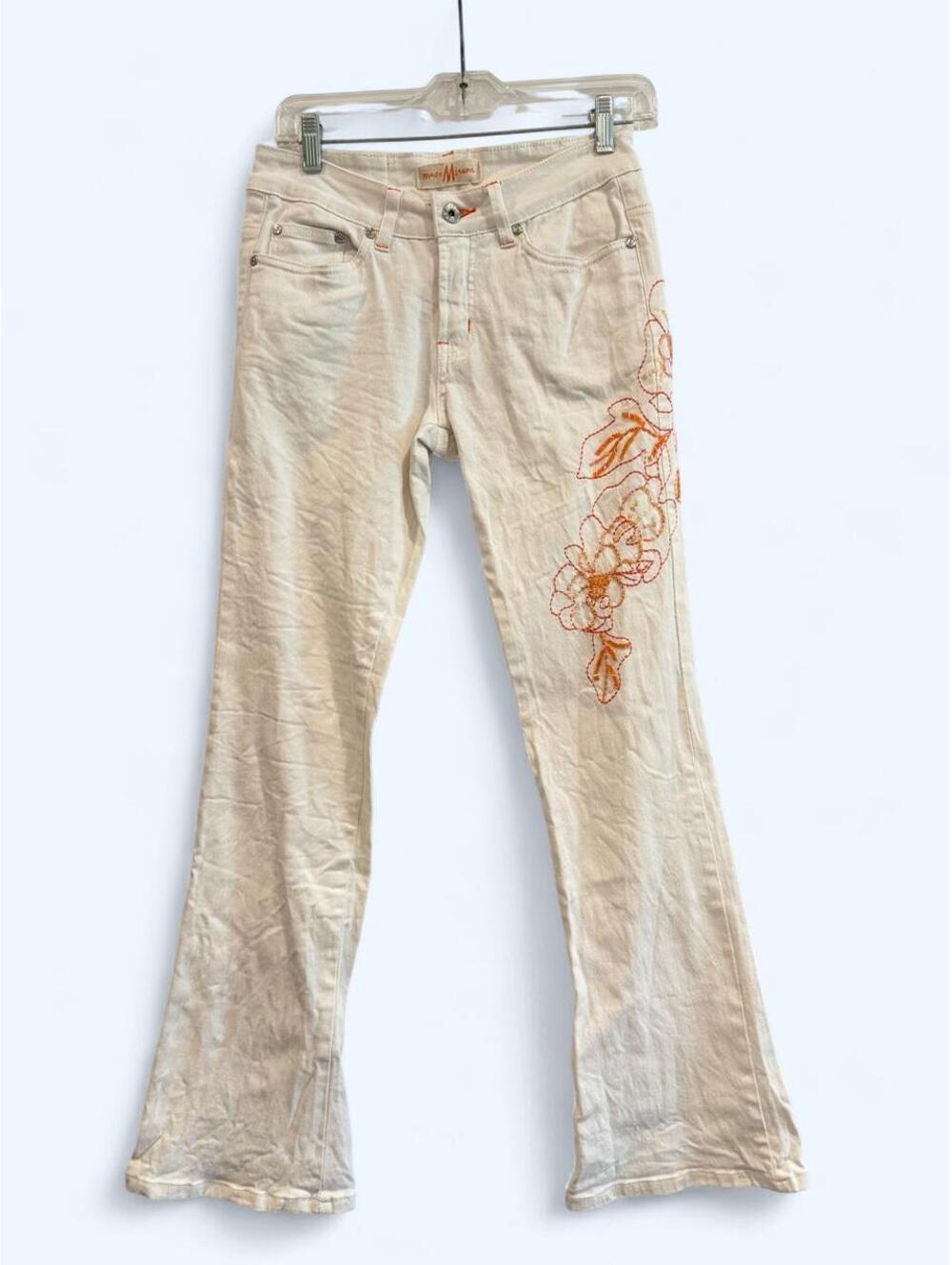 American Vintage Women's White and Cream Jeans